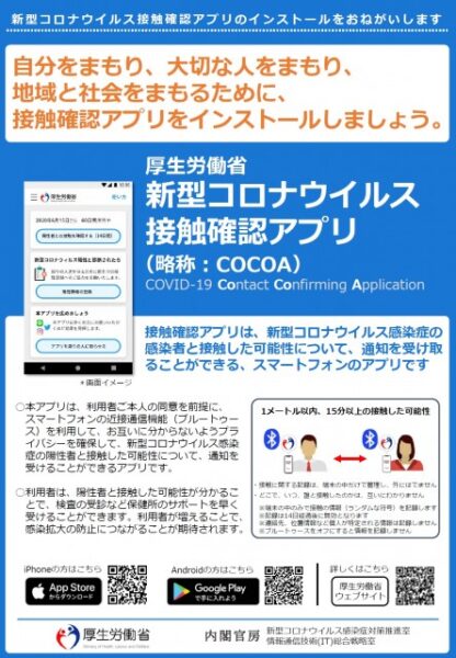 ［従業員］新型コロナウイルス対策（COCOA）